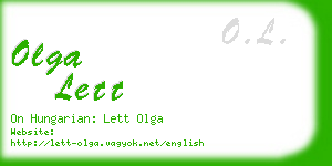 olga lett business card